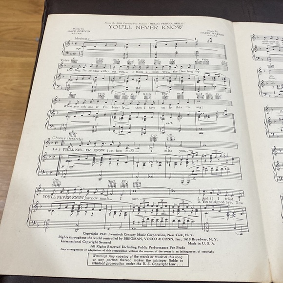 You’ll Never Know Mack Gordon and Harry Warren - Picture 2 of 5